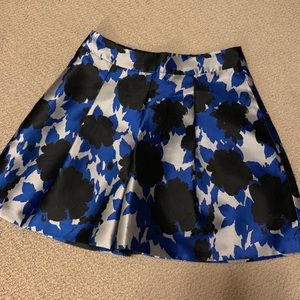 Silk printed mini skirt